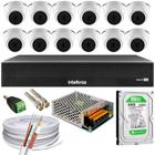 Kit 12 Câmera 1220D mic intelbras Com Áudio dvr 1016 C/hd 500gb