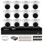 Kit 12 Câmeras Dome VHL 1220 D G2 HDCVI 2mp Full HD 1080p + DVR Intelbras MHDX 1316 Full HD 16 Canais Multi HD