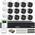 Kit 12 Câmeras Intelbras VHD 1230 B Full HD 1080p Bullet Visão Noturna de 30 metros IP67 + Dvr Intelbras MHDX 3116-C 16 Canais + HD 2TB BarraCuda