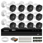 Kit 12 Câmeras Intelbras VHD 3230 Bullet G7 Full HD 1080p, Lente 3.6mm, Visão Noturna 30m, IP67 + DVR Intelbras MHDX 1316 Full HD 16 Canais Multi HD