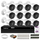 Kit 12 Câmeras Intelbras VHD 3230 Bullet G7 Full HD 1080p Visão Noturna 30m, IP67 + DVR Intelbras MHDX 1316 Full HD 16 Canais Multi HD + HD 1TB