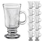 Kit 12 Caneca De Vidro Capuccino Expresso Royal Irish Coffee Riviera 270ml