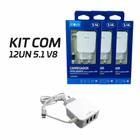 KIT 12 Carregador Rapido Inova V8 5.1 Atacado Para Revenda