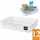 Kit 12 cestinhas organizadoras grande armário cozinha gaveta quarto do bebe cesto multiuso organizer