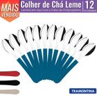 Kit 12 Colher para Chá Tramontina Leme Talher com Lâmina em Aço Inox e Cabo de Polipropileno