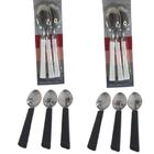 Kit 12 colheres modernas com cabo de plástico cozinha moderna