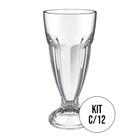 Kit 12 Copos Taças de Vidro para Milkshake Sobremesa 300ml Em Casa Tem