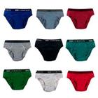 Kit 12 Cuecas Slip Adulto Microfibra Elastico Exposto do P ao Plus Size Modelagem Grande