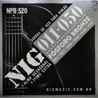 Kit 12 Encordoamento Violão Aço 011 NIG Phosphor Bronze NPB520