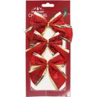 Kit 12 Enfeite Laços Vermelho Natalino Árvore Natal De 10cm