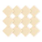 Kit 12 Guardanapo Renda Amarelo Poli-Bambu 45X45Cm Rafimex