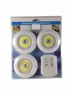 Kit 12 Lampada Luminaria Cob Led Spot Sem Fio C/ Controle Remoto