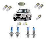 Kit 12 Lampadas Farol H4 / Milha H1 + Leds Pajero Tr4 8500K