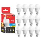 Kit 12 Lâmpadas Led 6,5w E27 Autovolt 6500k Branco Frio Cor Da Luz Branca Ultra Economica P/ Sala Quarto Cozinha Banheir - G-Light