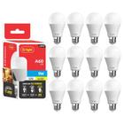 Kit 12 Lâmpadas Led 9W E27 Autovolt 6500K Branco Frio Cor Da