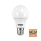 Kit 12 Lâmpadas Led Bulbo Tkl 12W Taschibra E27 Bivolt 6500K