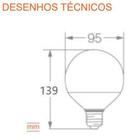 Kit 12 Lampadas Led Globe 12W 2700K 1200Ml Biv E27 - Osram