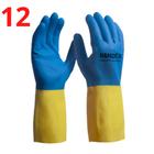 Kit 12 luva de segurança hand látex neoprene handex c.a 46919