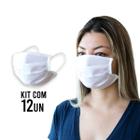 Kit 12 Máscaras de Proteção Facial em Tecido Gabardine Lavável e Reutilizável - BCMED