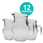 Kit 12 Mini Jarra De Vidro Lisa Transparente Com Alça Agua Suco Clássica 500mL - CLICK HOUSE