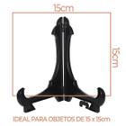 Kit 12 Peças Suporte Para Pratos E Azulejos Preto 15Cm - AC