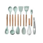 Kit 12 Peças Utensílios De Cozinha Colher Espátula Pincel