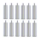 Kit 12 Pés De Cama Box ou Baú Queen King Tubo Cromado 13cm