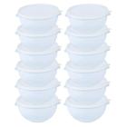 Kit 12 Potes Médio Redondo C/ Tampa Biovita Multiuso 1000ml Design Funcional Prático Resistente