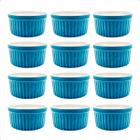 Kit 12 Potinhos Ramekin 77ml Pote Porcelana Petisco Molho - Terramada