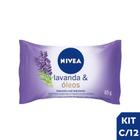 Kit 12 Sabonetes em Barra Hidratante Lavanda Óleos Nivea 85g