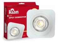 Kit 12 Spot Led Sobrepor Quadrado Branco 5w 6000k Kian