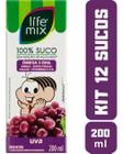 Kit 12 Sucos Life Mix Kids 200Ml Turma Da Mônica Sabor Uva