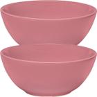 Kit 12 Tigela Rosa Color Sobremesa Salada Bowl Pequena 600ml