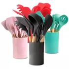 Kit 12 Utensílios Silicone Cozinha - Black Watch