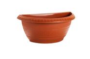 Kit 12 Vaso Plástico De Parede Meia Lua 1,7 Litros Terracota Decoração Flores Para Jardim Vertical - Plasmont