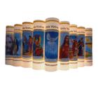 Kit 12 Velas Votivas 7 Dias Com Imagens de Santos Católicos - 210 gr cada