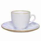 Kit 12 Xícaras Cafézinho Celeste Oxford Porcelana 75ml