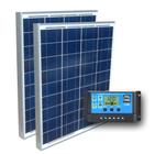 Kit 120w Placa Solar Para Caminhão Carrega Bateria 24v 12v