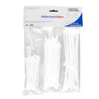 Kit 125 Abraçadeiras de Nylon T18R (100x2,5mm) T30R (150x3,6mm) T50R (200x4,6mm) Branca - Hellermann Tyton