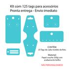 Kit 125 Tag Cartelas De Bijuteria E Semijoias Várias cores-Pronta entrega envio imediato