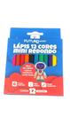 Kit 12cxs Mini Lápis de cor 12 cores 9cm infantil resistente