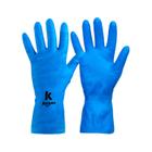 Kit 12PR Luva Latex Super Silver Azul Xg - Kalipso