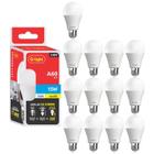 Kit 13 Lâmpada Led Bulbo A60 15W E27 3000K Luz Branca