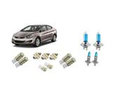 Kit 13 Lampadas Brancas Farol H7 H1 + Leds Hyundai Elantra