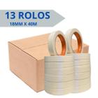 Kit 13 rolos de fita crepe branca 18mm x 40m