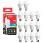 Kit 14 Lâmpada Led Bulbo A60 15W E27 3000K Luz Branca