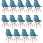 KIT - 14 x cadeiras Charles Eames Eiffel DSW - Base de madeira clara