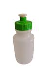 Kit 140 Mini Garrafas Squeeze 300ml plástico transparente tampa verde