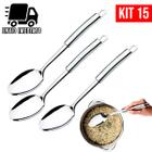 Kit 15 Colher de Arroz Aço Inoxidável Grande Luxo Utensílios para Cozinha Prime Multiuso - clink