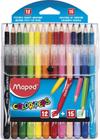 Kit 15 Lápis de Cor + 12 Canetas Hidrográficas Maped Color Peps